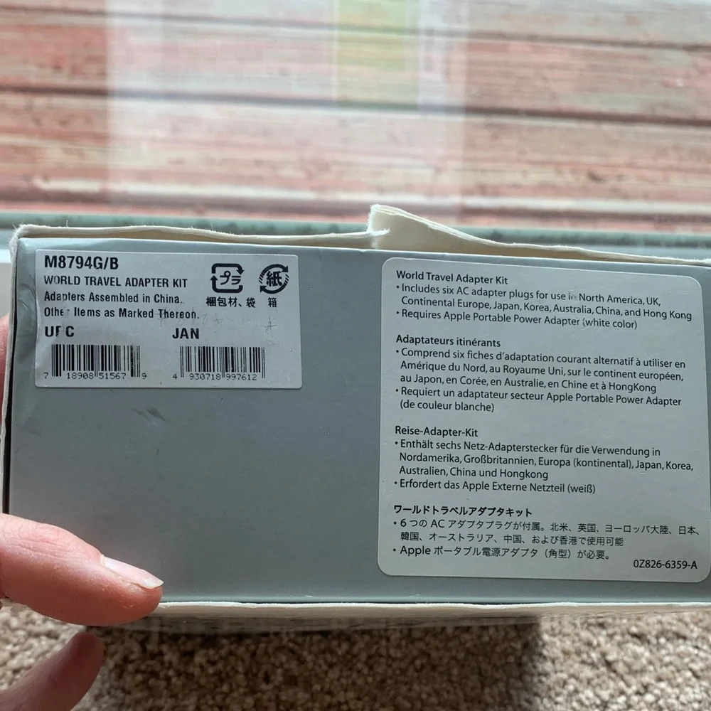 Apple World Travel Adapter Kit - Gray and White